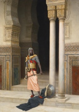 Árabe Painting - La guardia de palacio Ludwig Deutsch Orientalismo árabe